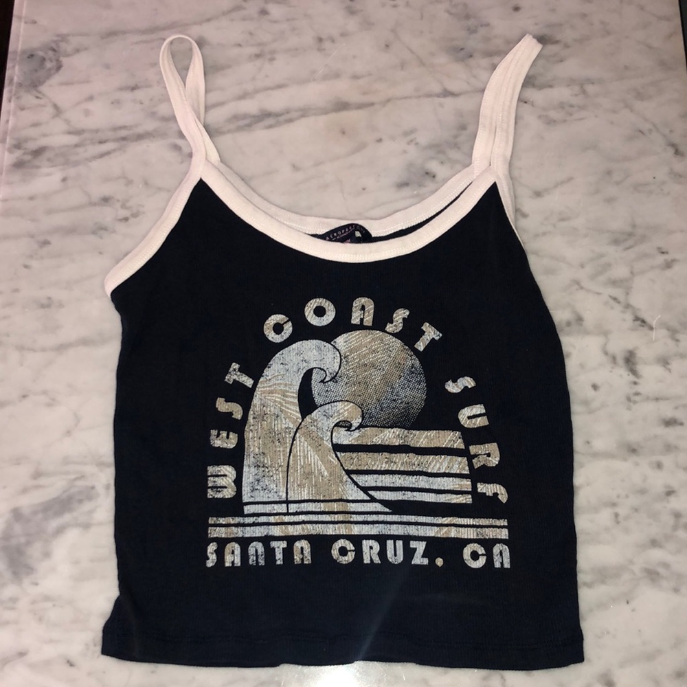 Y2K Navy Surf Tank Top